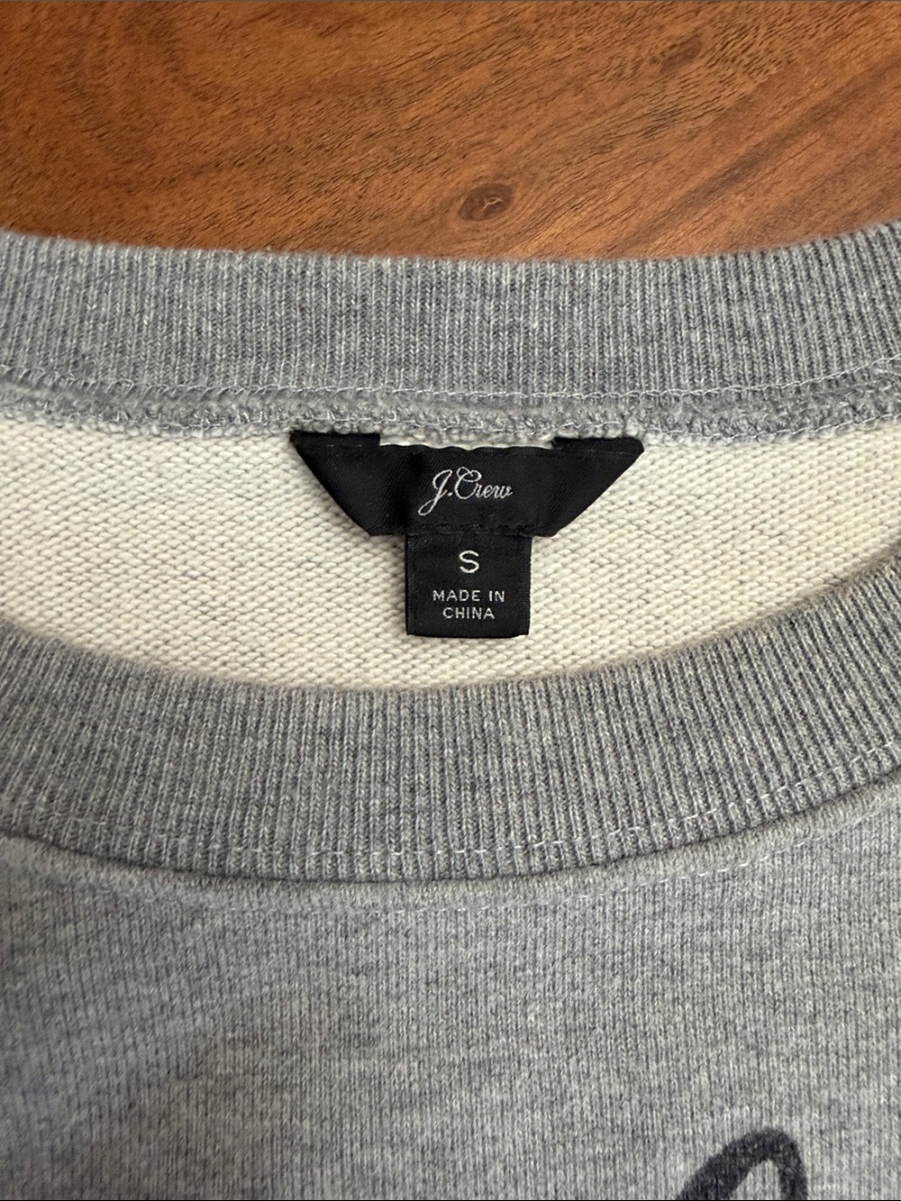 J. Crew Jackson Hole Gray Crewneck Sweatshirt - Picture 3 of 5
